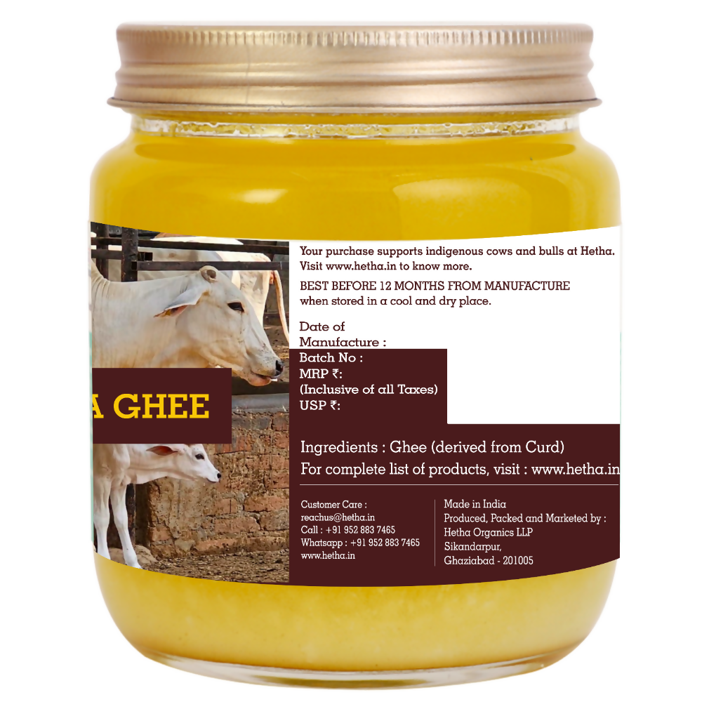 Hetha Tharparkar Cow A2 Cultured Bilona Ghee / A2 Ghee