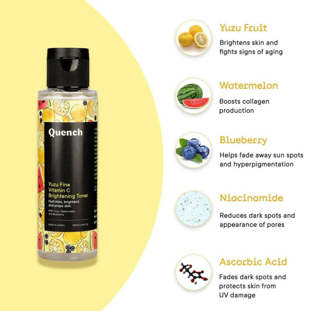 Quench Botanics Yuzu Fine Vitamin C Brightening Toner - Korean Skincare