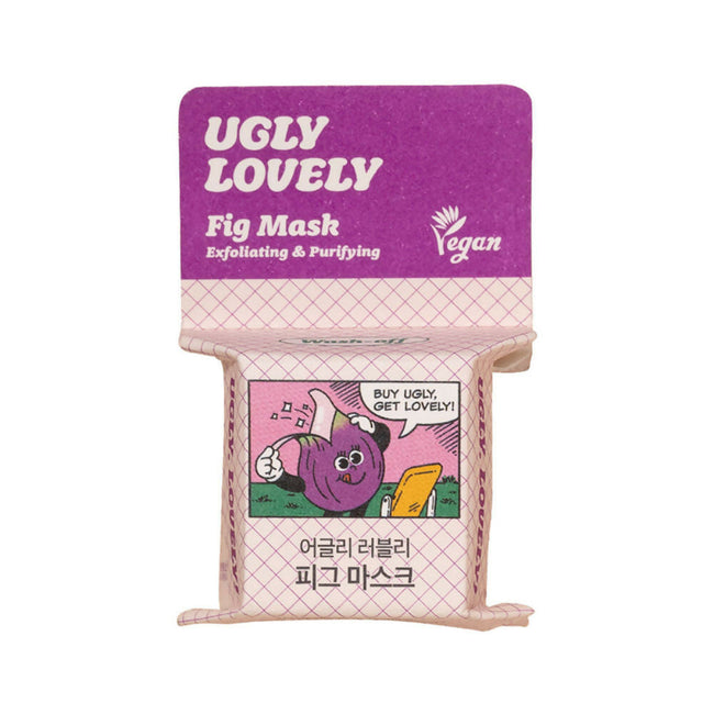 The Face Shop Vegan Ugly Lovely Fig Wash Off Mask with Peptides - Korean Exfoliating Scrub for Pores Main Image