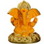 Tamas Gold-Polished Gaj Karna Ganesh Idol Orange & gold Color