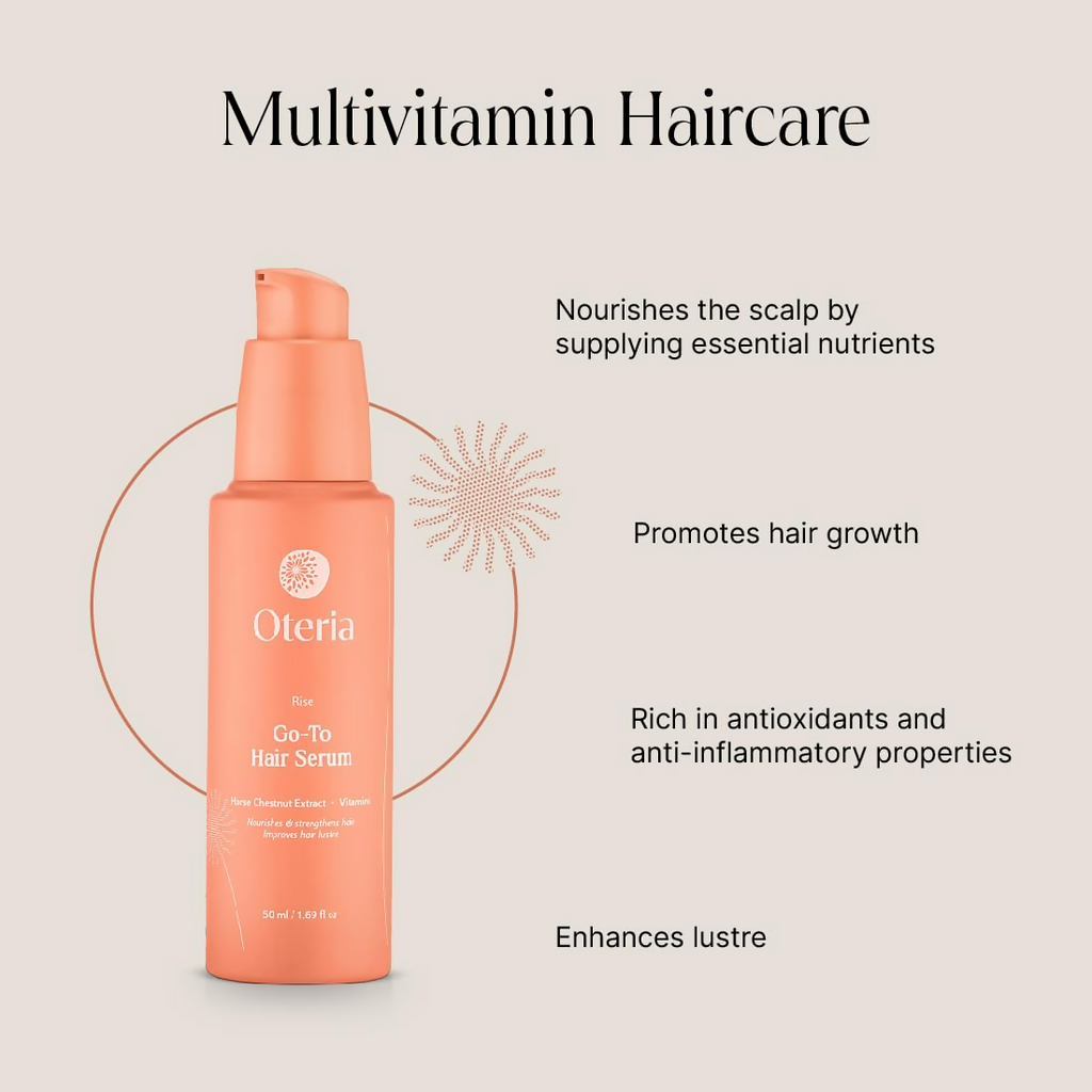 Oteria Go-To Hair Serum Premium Anti Frizz Hair Serum - Enriched with B-Vitamins & Niacinamide