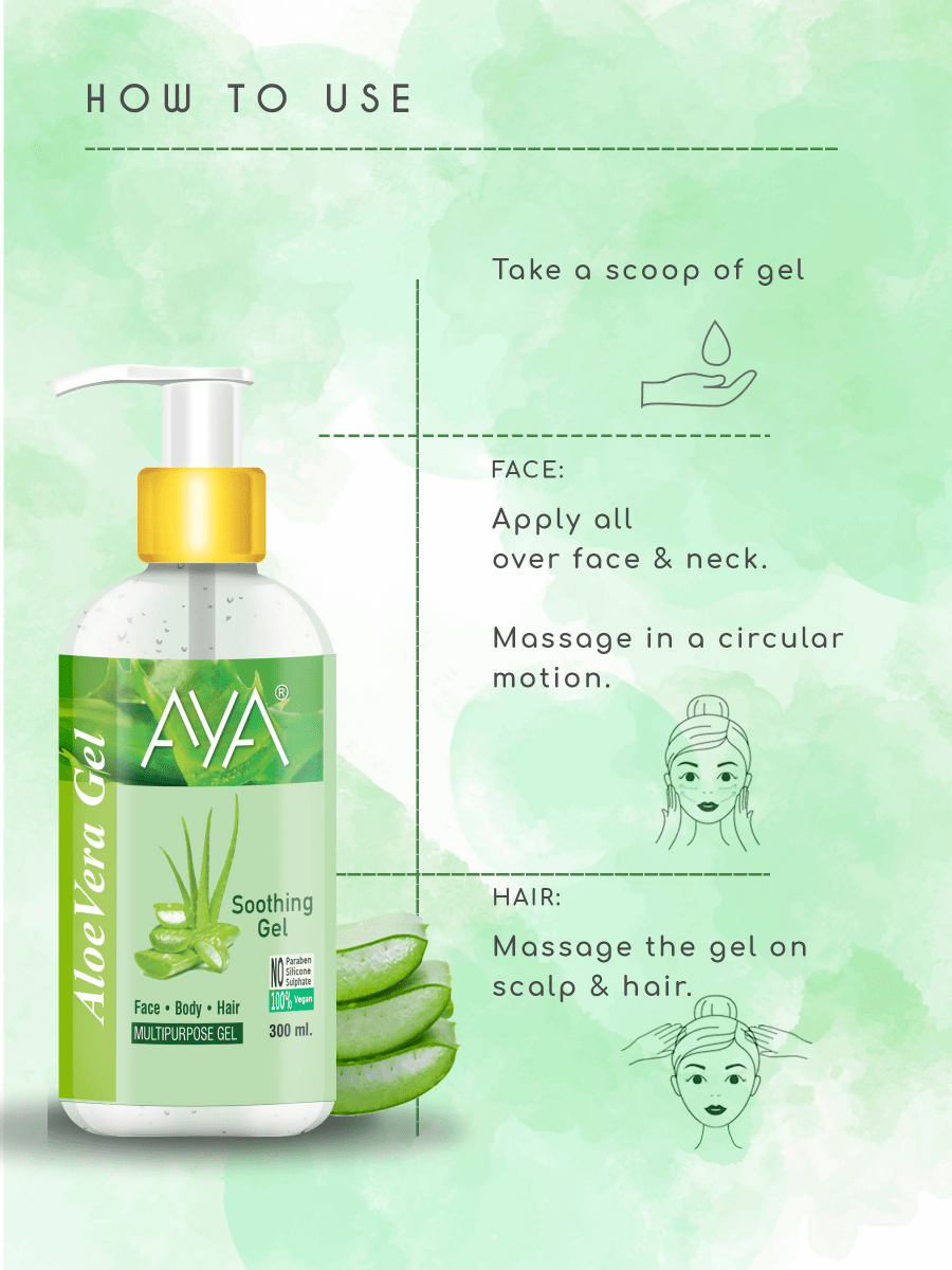 AYA Multipurpose Aloe Vera Gel For Face, Hair & Body