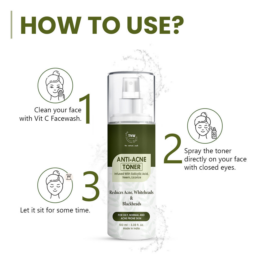 The Natural Wash Anti-Acne Toner With Salicylic Acid