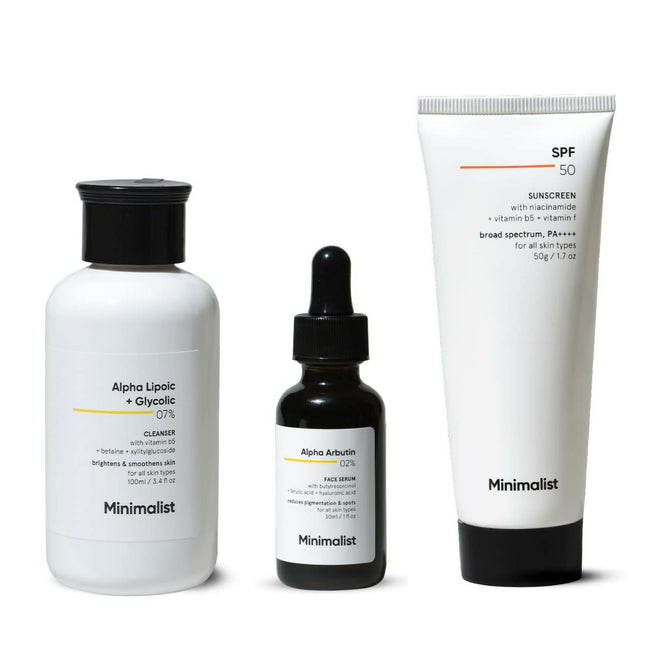 Minimalist Anti-Pigmentation Kit, Skin Care Routine Kit For Women & Men Hover Image