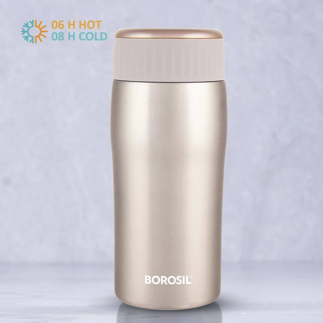 Borosil Cosmic Insulated Water Bottle Tumbler - 320ml (Gold) Main Image