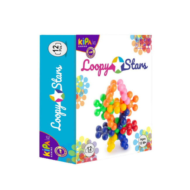 Kipa Loopy Link Interlocking Blocks Educational, Construction Blocks for Kids, Colorful Star Building Blocks Toys for Kids - Multicolour Hover Image