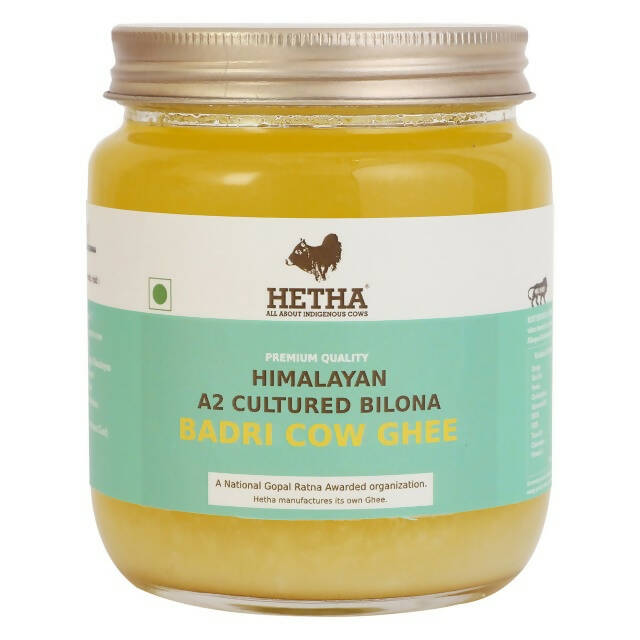 Hetha Himalayan Badri Cow A2 cultured Bilona Ghee / A2 Ghee | Organic and Pure Cow Ghee | Made From Grass Fed A2 Cow's Milk