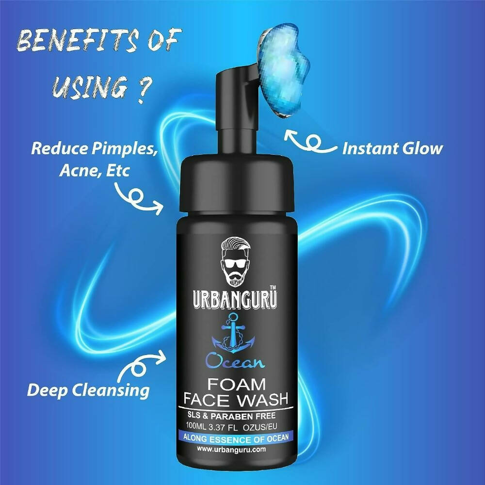 Urbanguru Refreshing Ocean Foam Face Wash