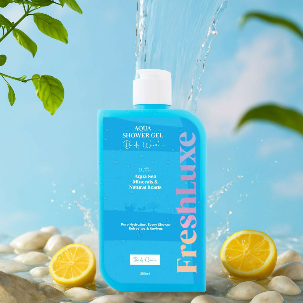 FreshLuxe Aqua Essence Shower Gel Intense Hydration & Exfoliation