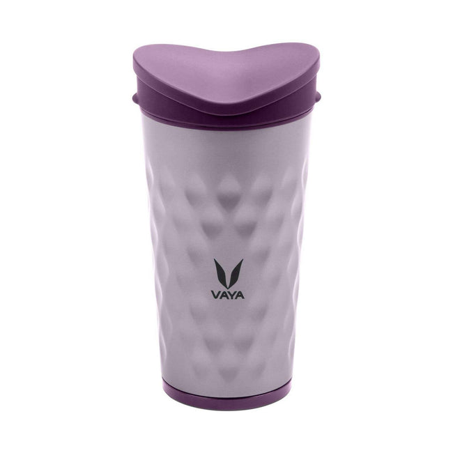 Vaya Drynk Stainless Steel Tumbler with Spill-Proof PediaSafe Lid - 350ml (Purple) Hover Image