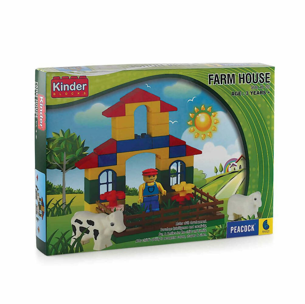 Peacock Farm House Learning & Educational Building Interlocking Blocks Set For Kids