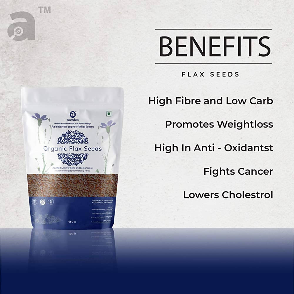 Anveshan Organic Roasted Flax Seeds