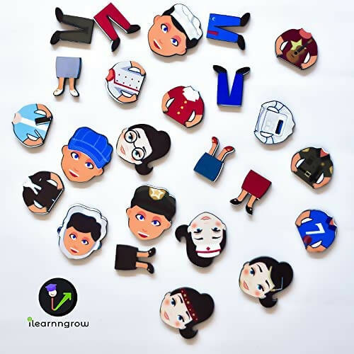 iLearnngrow Dress The Professional - Interactive & Fun Board Game for Recognition of Different Professions and Develop Cognitive Skills for Kids