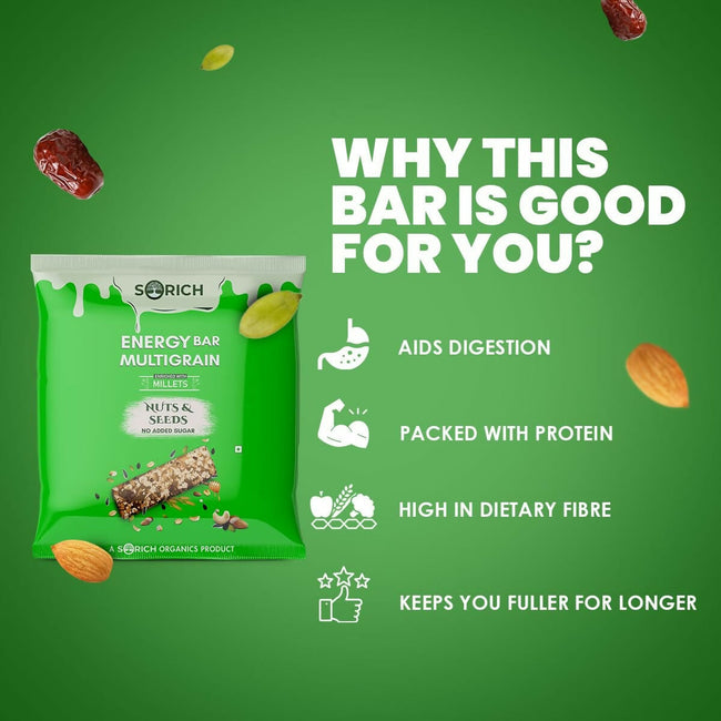 Sorich Organics Multigrain Energy Mini Bars Nut & Seeds Main Image