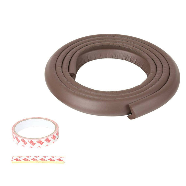 Safe-O-Kid Unique High Density L-Shaped 2 Mtr Long Large Edge Guard Strips-Brown Hover Image
