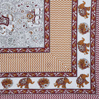 Rudra Bazaar Grey 210 TC Cotton Double King Bedsheet With 2 Pillow Covers