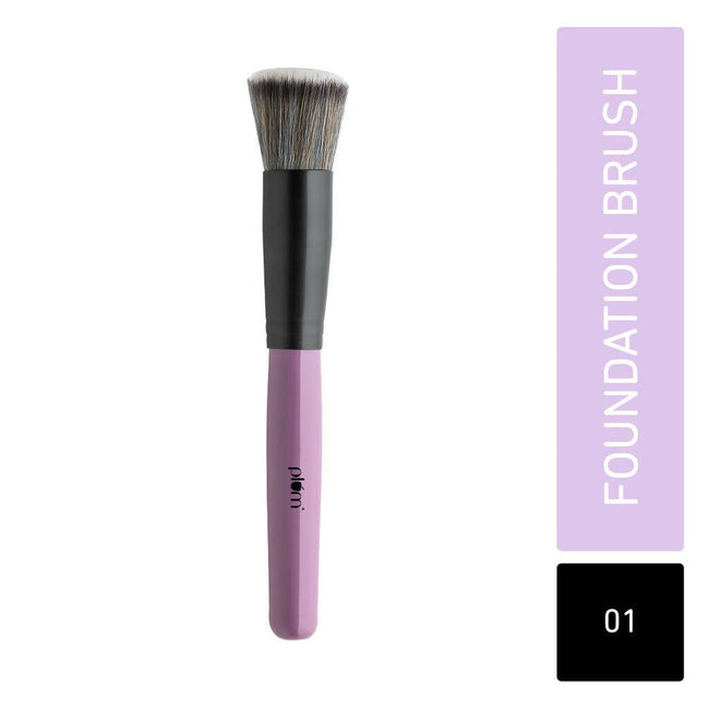 Plum Soft Blend Foundation Brush Easy Pick-up 01 Main Image