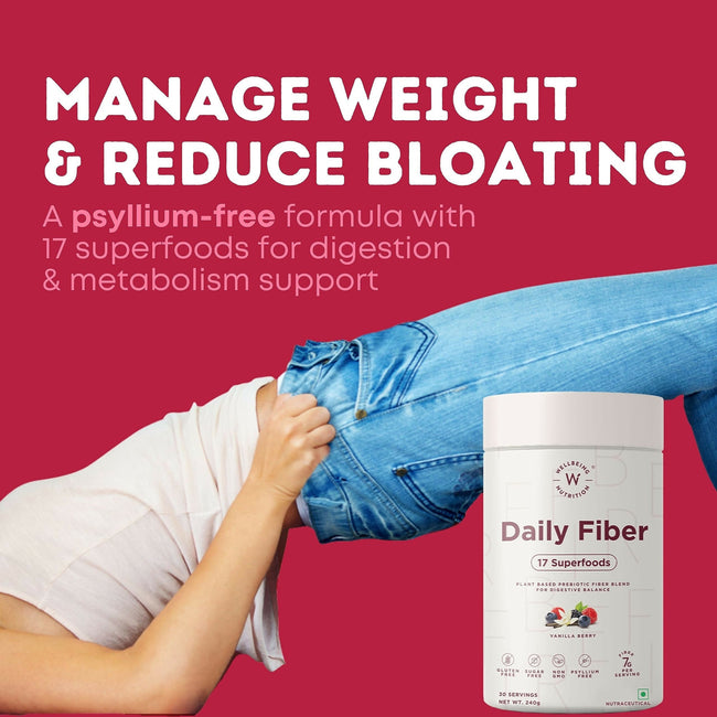 Wellbeing Nutrition Daily Fiber Powder - Vanilla Berry & Pina Colada Combo Main Image