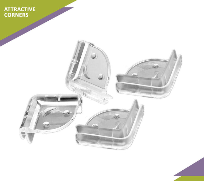 Safe-O-Kid Head Injury Safety - Smiley Shaped, Compact Corner Safety For Sharp Corners- Transparent Main Image