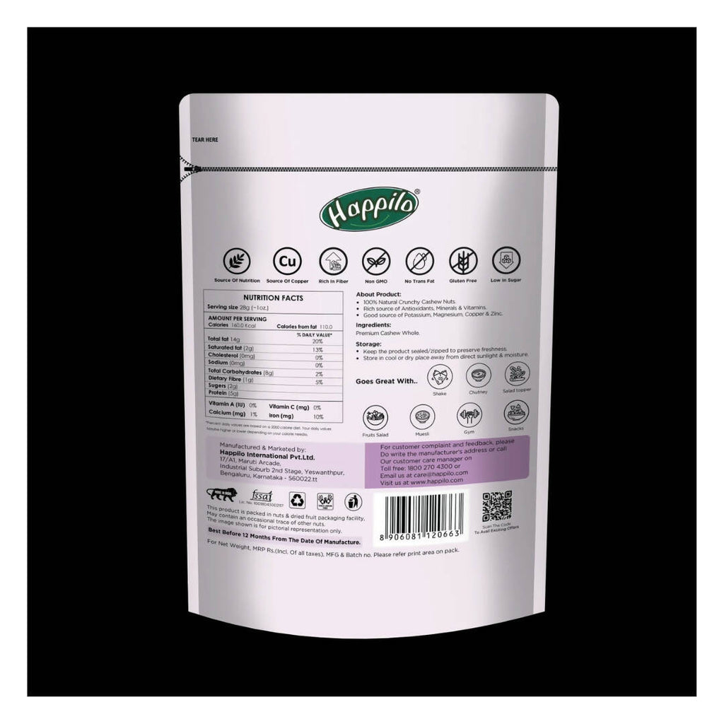 Happilo Premium Whole Cashew Nuts