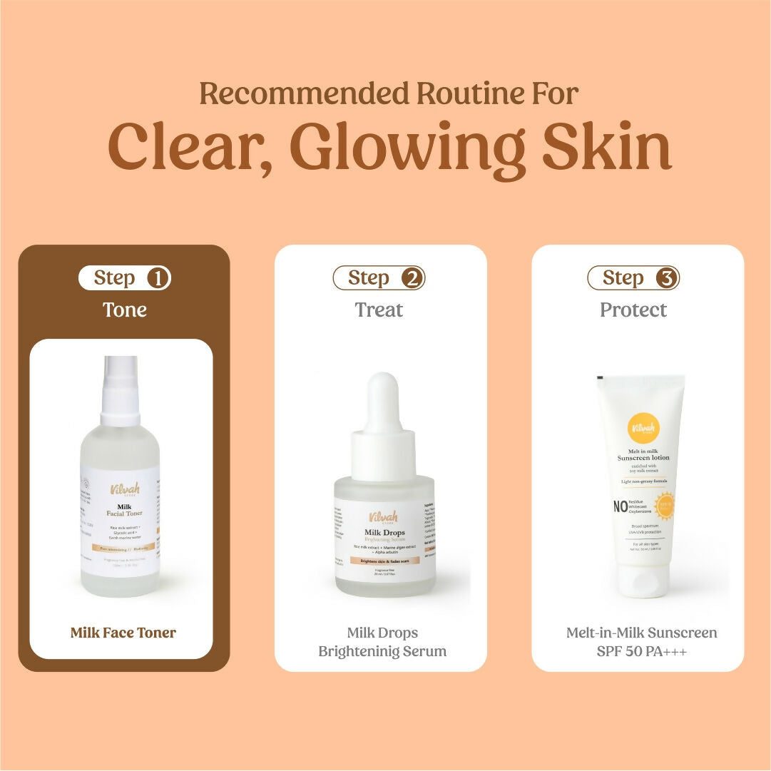 Vilvah Store Milk Face Toner (Earth marine water - Pore minimise)