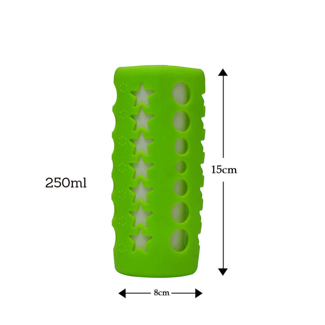 Safe-O-Kid Silicone Baby Feeding Bottle Cover Cum Sleeve for Insulated Protection 250mL- Green Main Image
