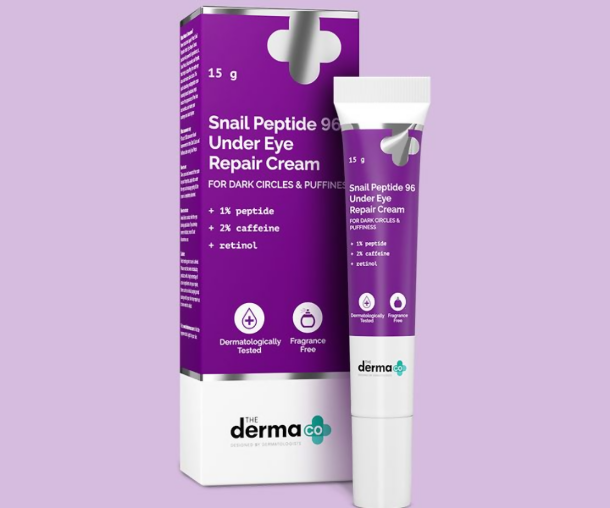 The Derma Co Snail Peptide 96 Under Eye Repair Cream With Snail Mucin & Peptide Complex For Dark Circles & Puffiness