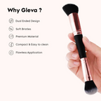 Gleva Multipurpose Kabuki Makeup Brush Dual-Ended Foundation Brush - Dark Brown