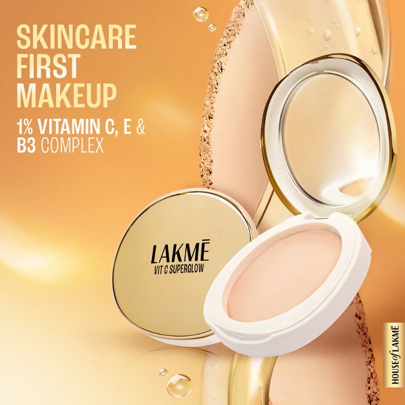 Lakme Vitamin C Superglow Skin Perfecting Compact with 1 % Vit C - Ivory
