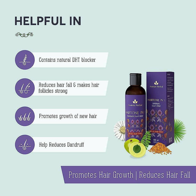 Avimee Herbal Hair Tone Pv 1 Scalp Spray Natural DHT Blocker, With Saw Palmetto, Amla, Methi & Bhringraj Extracts Main Image