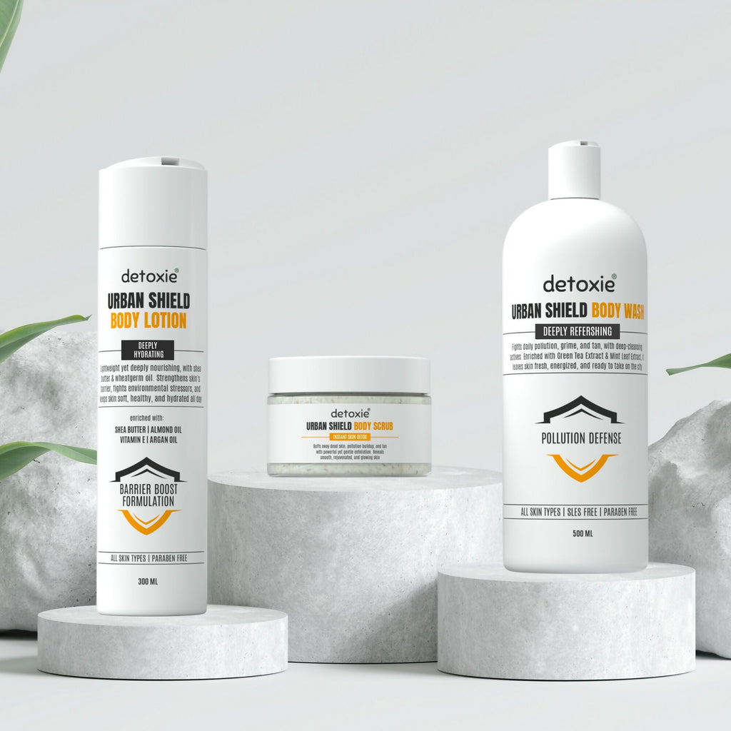 Detoxie Body Wash Lotion & Scrub Combo - Urban Shiled