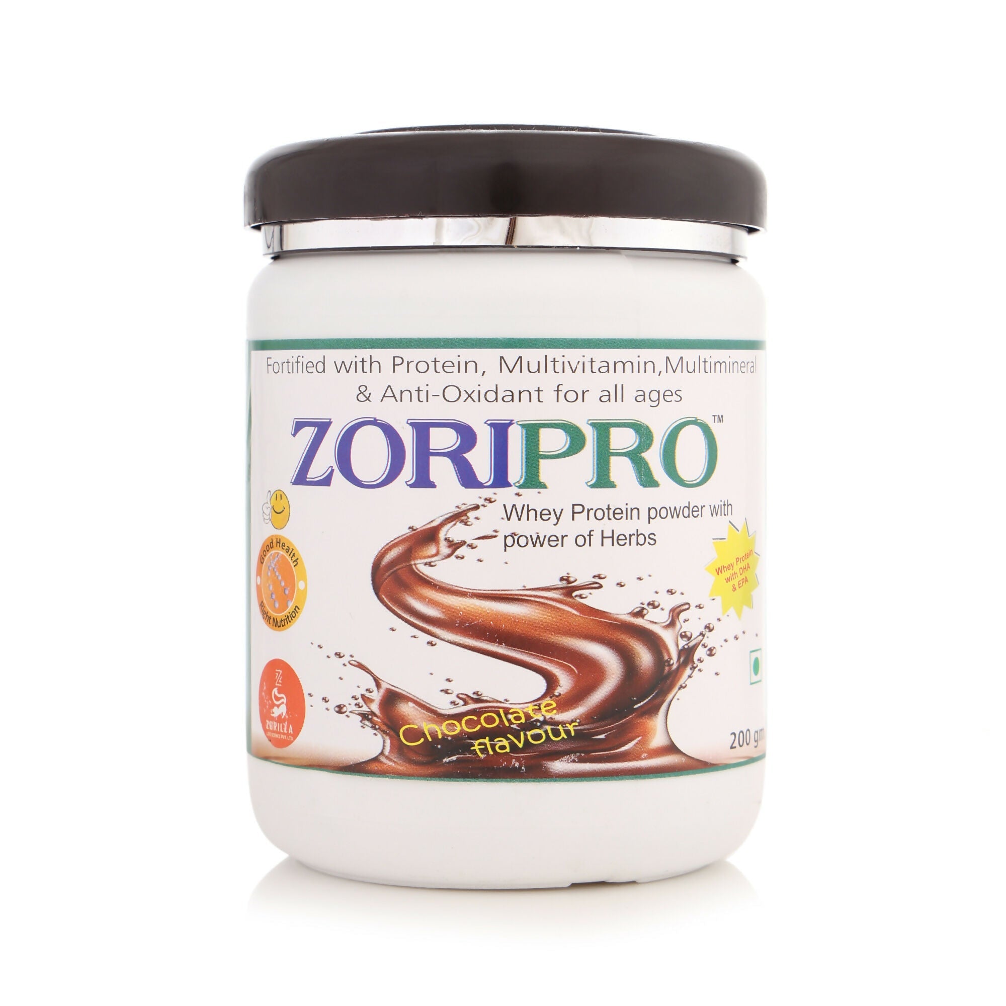 Zorilla Life Science Zoripro Protein Powder - Chocolate I Multivitamin I Multimineral I Anti-Oxidant for all ages I with Power of Herbs