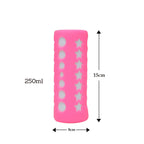 Safe-O-Kid Silicone Baby Feeding Bottle Cover Cum Sleeve for Insulated Protection 250mL- Pink
