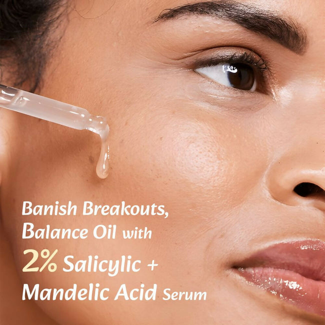 Wild Oak Anti Acne & Oil Control Face Serum 3X Power of 2% Salicylic Mandelic & Azelaic Acid, Anti-Acne Pore Cleansing & Skin Exfoliation Main Image