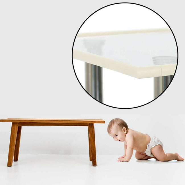 Safe-O-Kid Unique High Density L-Shaped 2 Mtr Long Large Edge Guard Strip- White Main Image