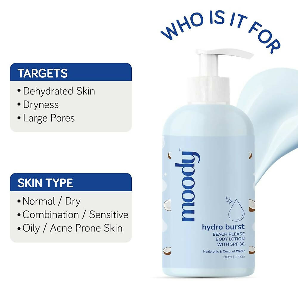 Moody 7D Hydro Burst Bleach Please Body Lotion with SPF 30