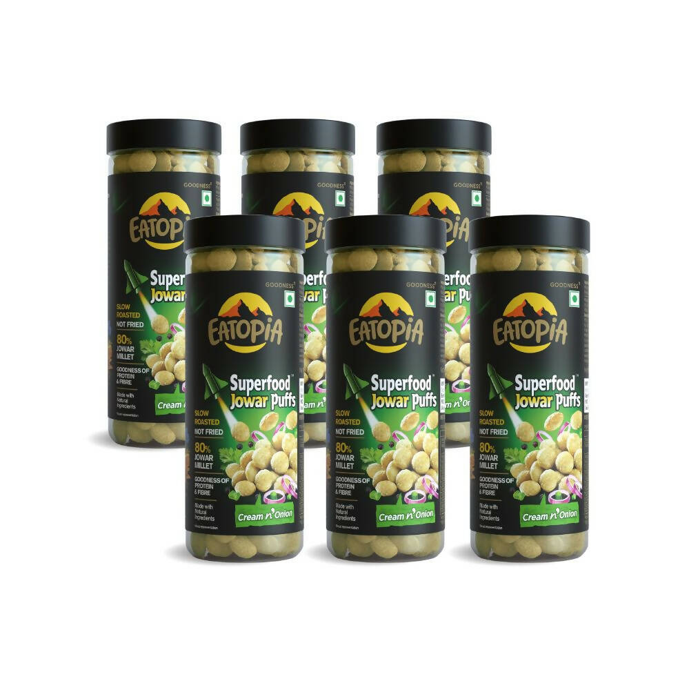 Eatopia Superfoods Jowar Puffs - Cream & Onion