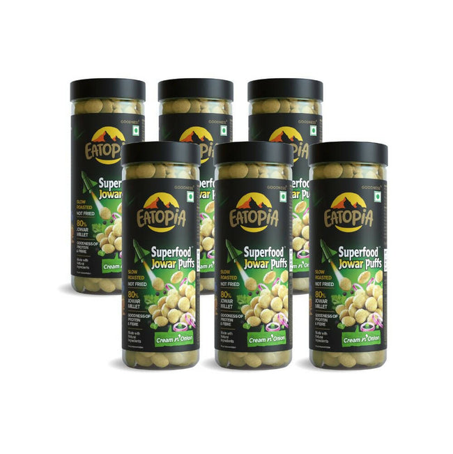 Eatopia Superfoods Jowar Puffs - Cream & Onion Hover Image
