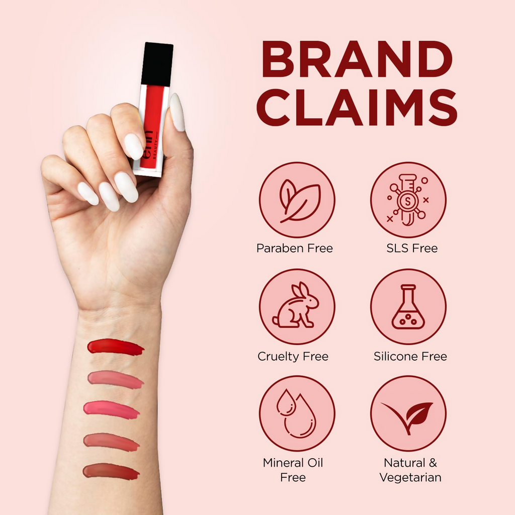 Enn Semi Matte Red Liquid Lipstick - Sangria Red