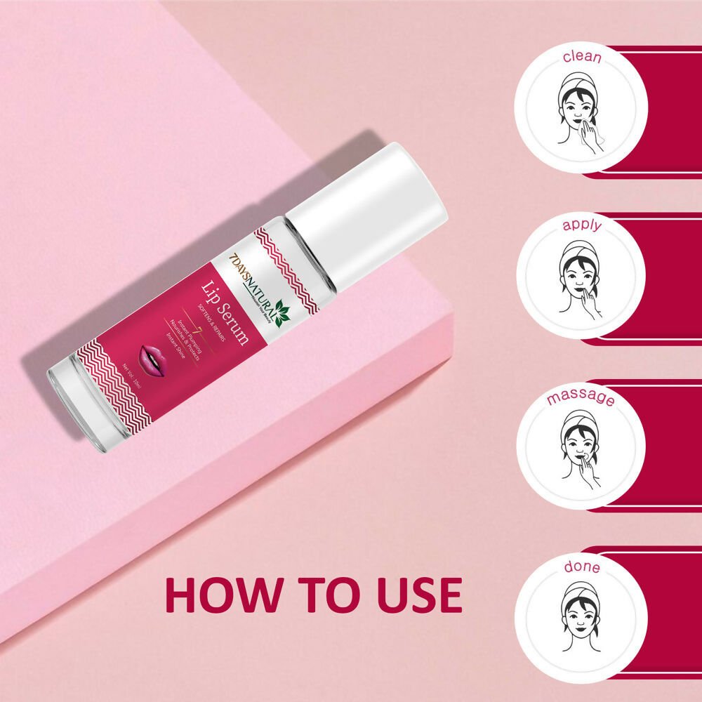 7 Days Premium Pink Lip Serum Oil For Lip Shine, Glossy, Soft With Moisturizer