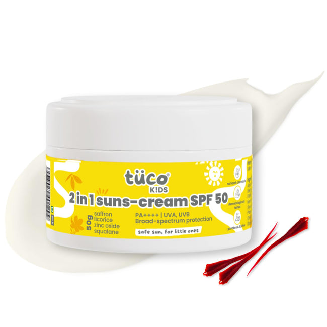 TuCo Intelligent Kids 2-in-1 Saffron Face Cream & Sunscreen For Sun Protection And Glow Hover Image