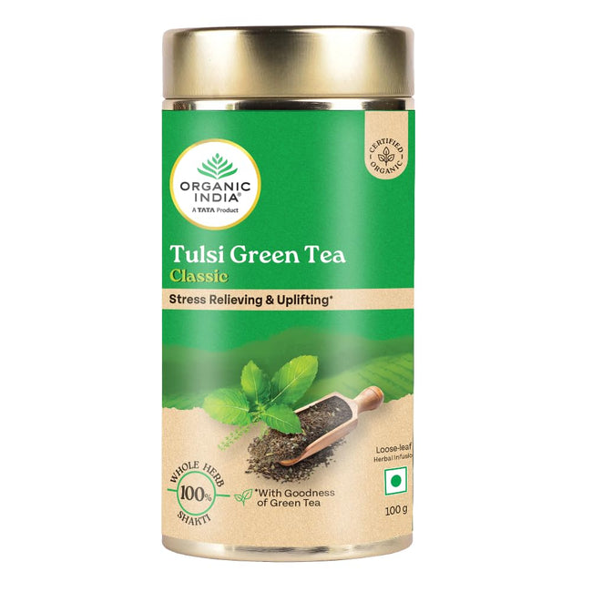 Organic India The Tulsi Green Tea 100gm Hover Image