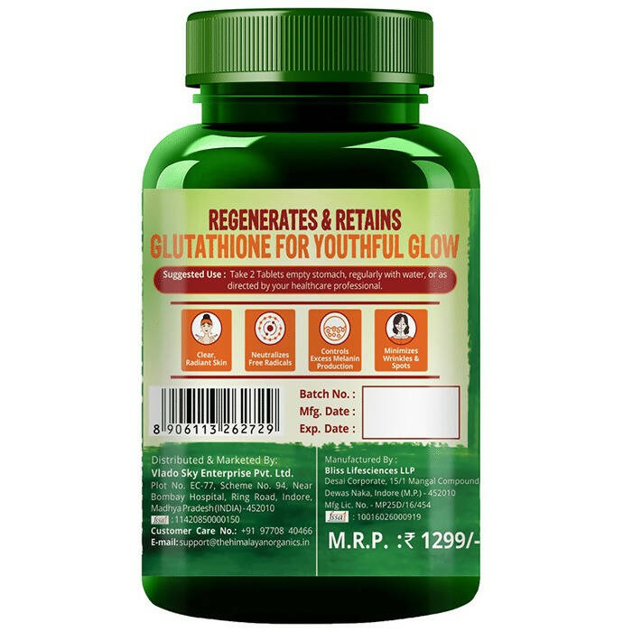 Himalayan Organics Glutathione Builder Tablets For Anti-Ageing & Skin Brightening