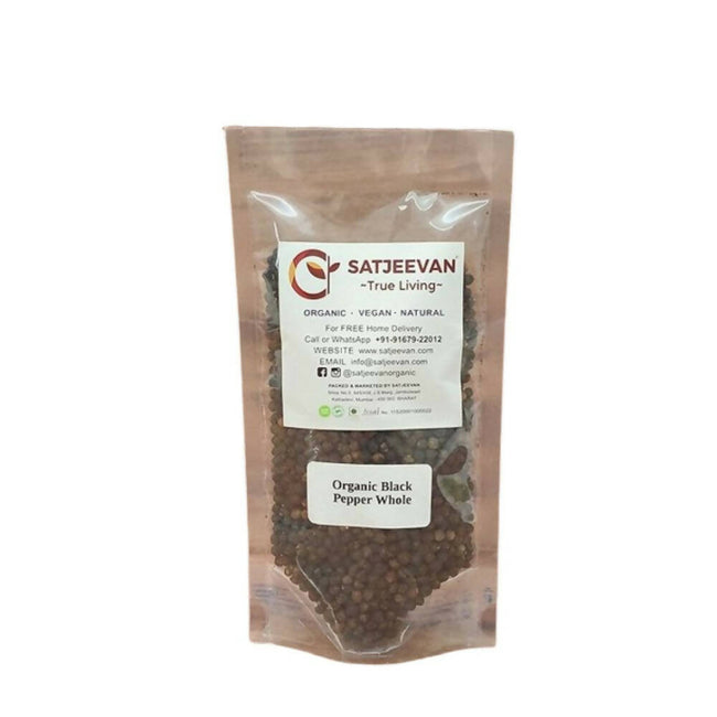 Satjeevan Organic Black Pepper Whole Hover Image