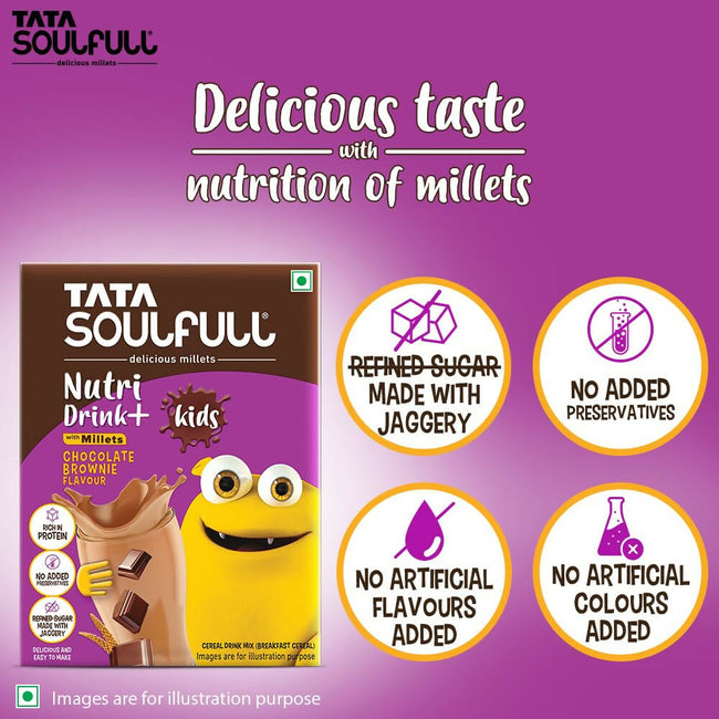 Tata Soulfull Nutri Drink+ For Kids With Millets - Chocolate Brownie Flavor Main Image