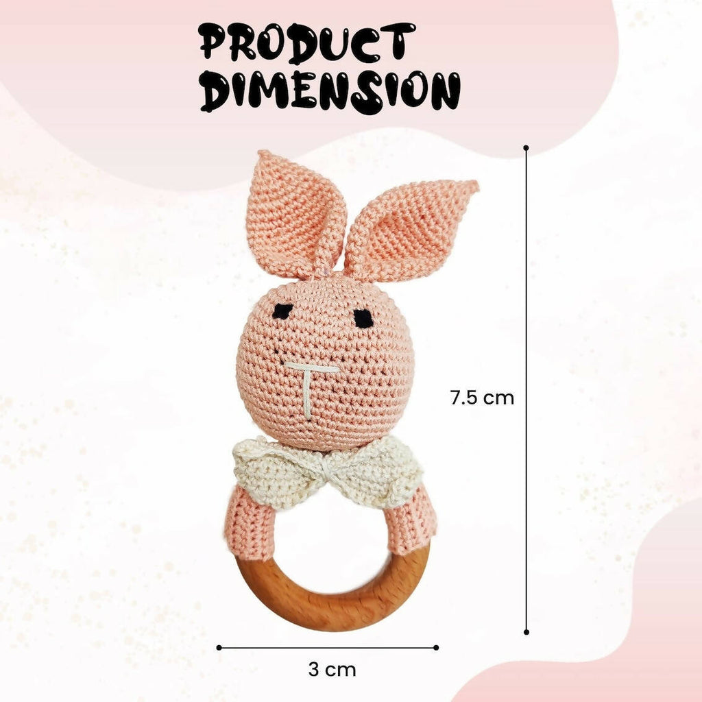 Matoyi Crochet Bunny Toy: Teether For Babies