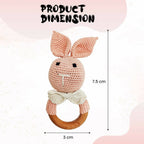Matoyi Crochet Bunny Toy: Teether For Babies