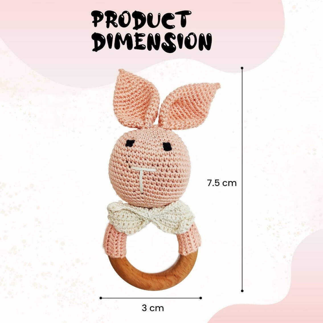 Matoyi Crochet Bunny Toy: Teether For Babies