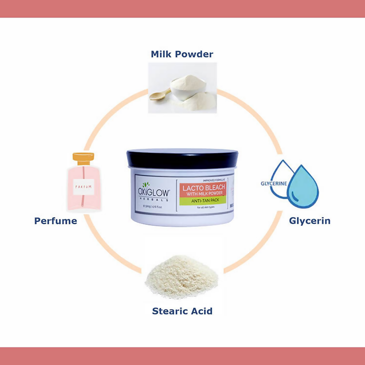 Oxyglow Herbals Lacto Bleach Cream - Anti-Tan Pack