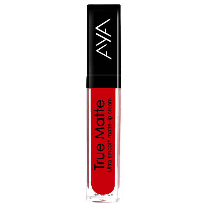 AYA True Matte Liquid Lipstick, Ultra Smooth Matte Lip Cream - 02 Blood Red